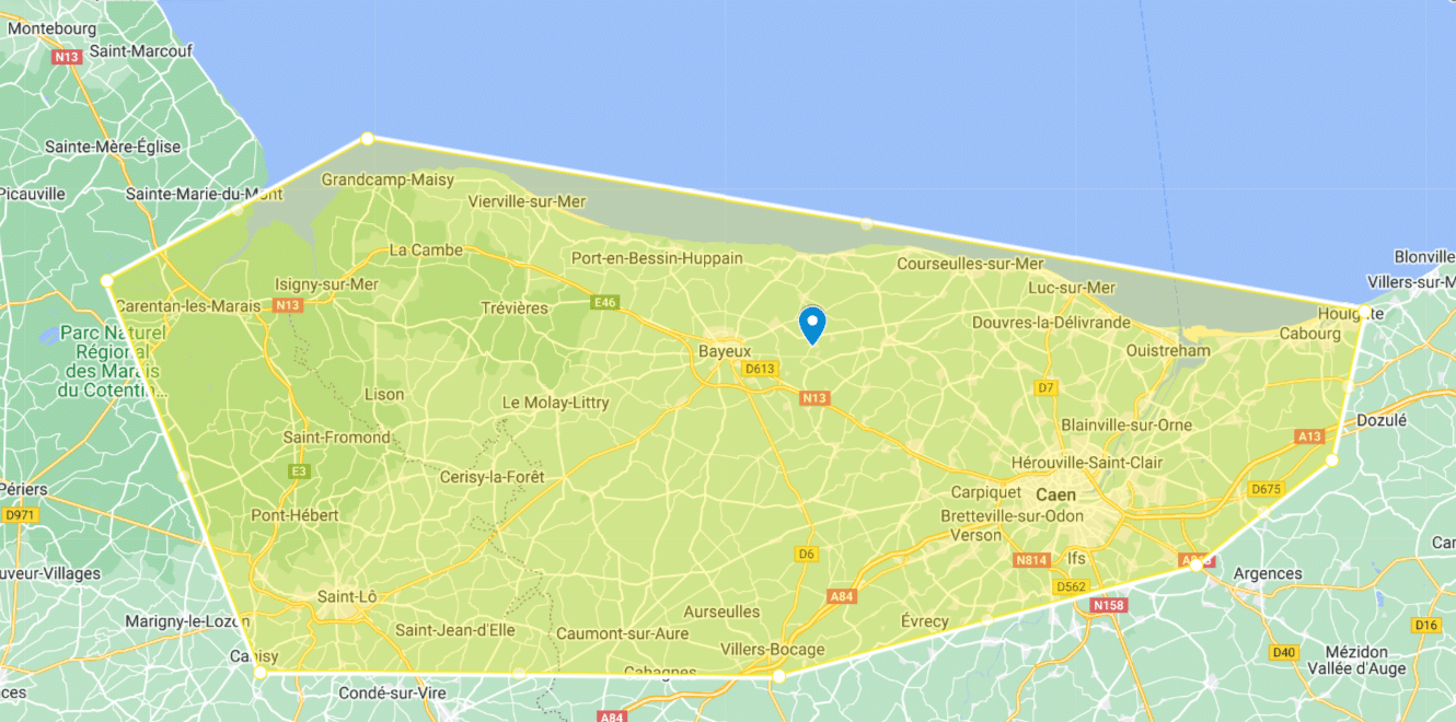 Zone d'intervention de Emmanuel Colombe - Plomberie chauffage